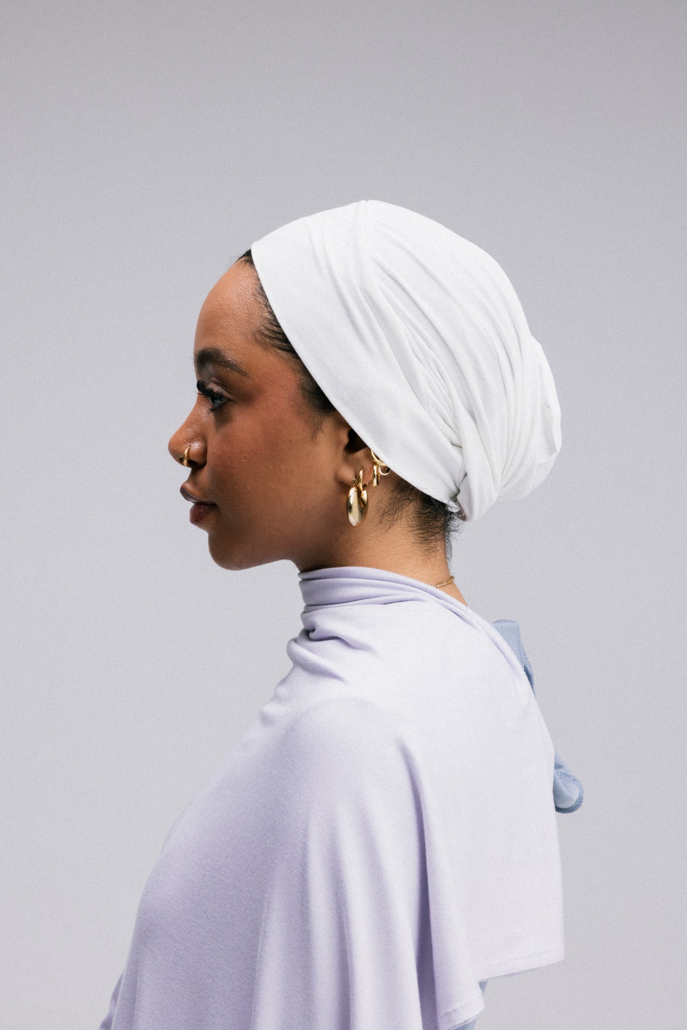 Overlay hijab undercaps, designed in a sleek V shape.